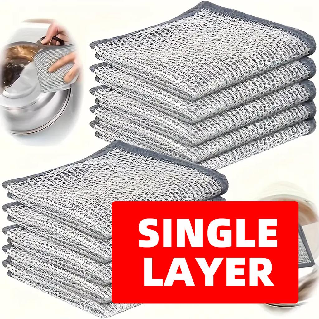 Thickened Metal Wire Silver Wire Dishcloth Kitchen And Household Dishwashing Cloth No Damage To The Pot Dishwashing Wire Dishclo