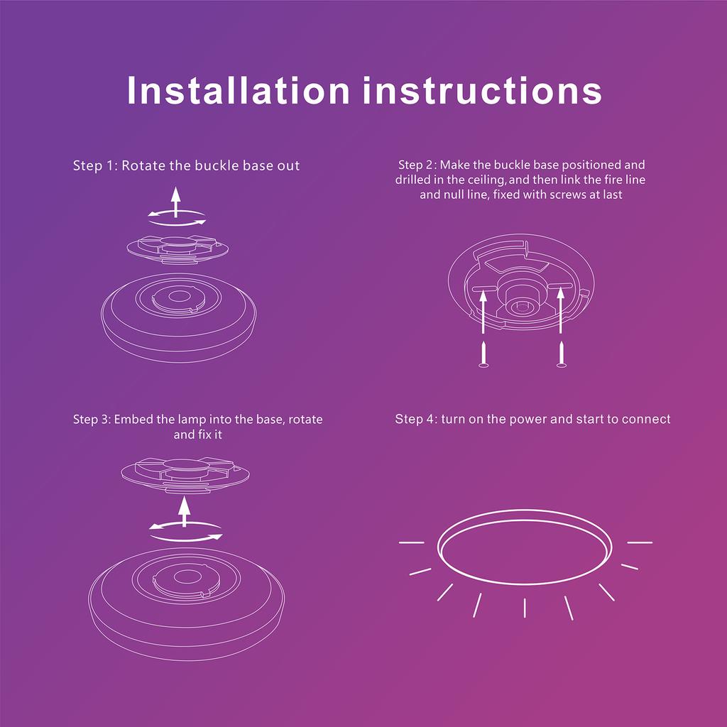 3-цветный светодиодный потолочный светильник с регулируемой яркостью, ультратонкий светодиодный светильник Oyster для скрытого монтажа для дома