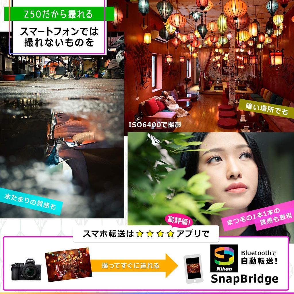 Nikon Беззеркальная камера Z50 с двойным зумом NIKKOR Z DX Z DX в комплекте Z50WZ черный однообъективный 16-50 мм + NIKKOR 50-250 мм