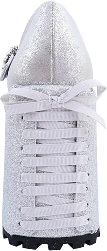 Женские туфли-лодочки Yosuke серебристого цвета, размеры 4450039, размеры 23.0см-23.5см