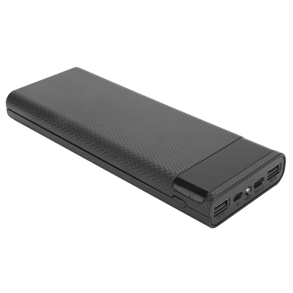 Легкий корпус-органайзер на 8 аккумуляторов 18650 для DIY портативного power bank, черный