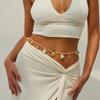 Stacked Imitated Pearl Body Chains Women's Trendy Waist Chains Fashion Jewelry Accessories Rice Beads Starfish Design