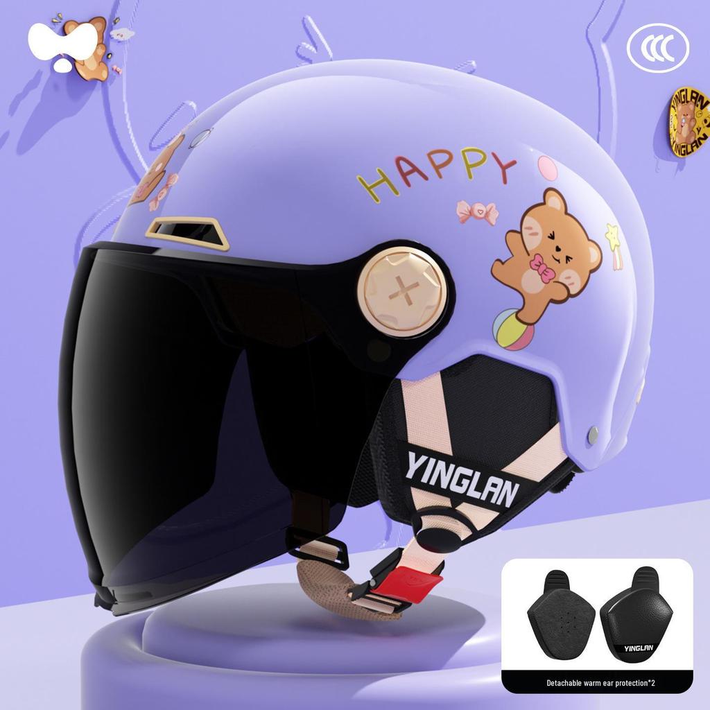 3C Certified Kids' Electric Scooter Helmet - Cute, Safe, Warm for Autumn/Winter