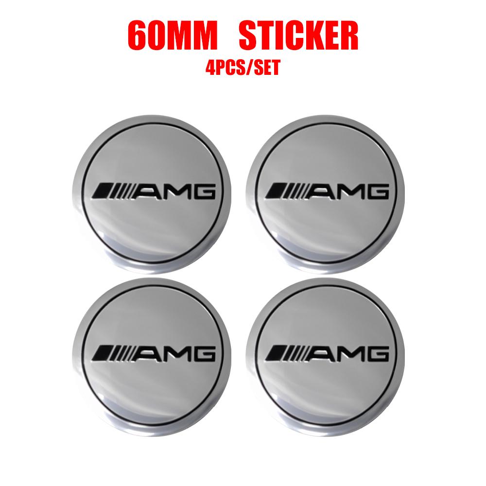 4pcs 56/60/65mm Car Wheel Center Hub Cap Sticker Decal for Mercedes Benz A B C E M R G S Class Exclusive AMG W108 W124 W126 W140