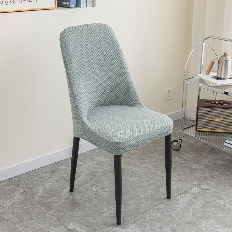 Jacquard Fleece Chair Cover Thickened One-piece Elastic Hotel Restaurant Household Chair Cover Anti-smudge Stool Cover