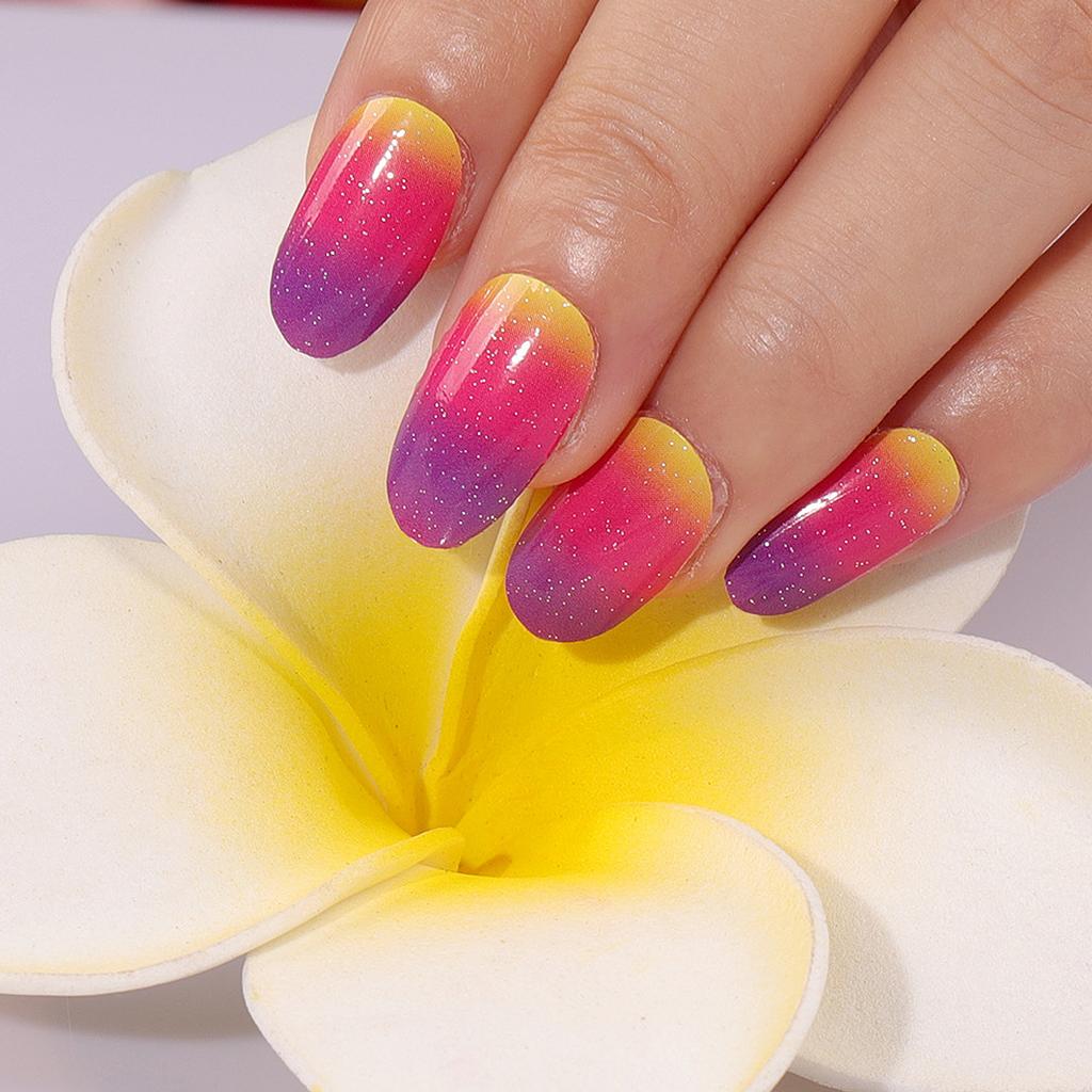 Набор наклеек для маникюра Градиентный цвет Водонепроницаемые полоски лака для ногтей Украшения для ногтей