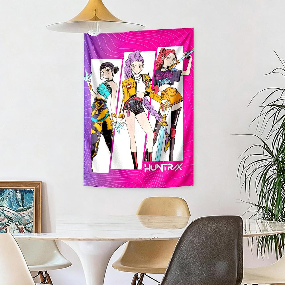 Huntrix Wall Decor Tapestry Art For Pet Memorial Birthdaywedding Party Backdrop Family Gift