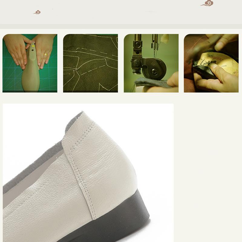 Женские лоферы, новая летняя женская обувь ручной работы из натуральной кожи, женская обувь без шнуровки на плоской подошве для мамы