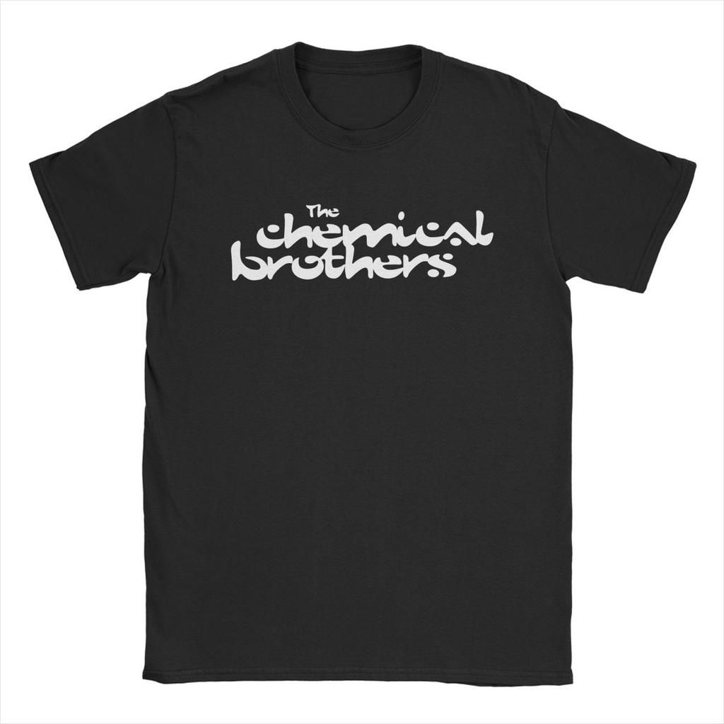 Мужские футболки The Chemical Brothers Хлопковые топы Смешные футболки с коротким рукавом и круглым вырезом Графические футболки