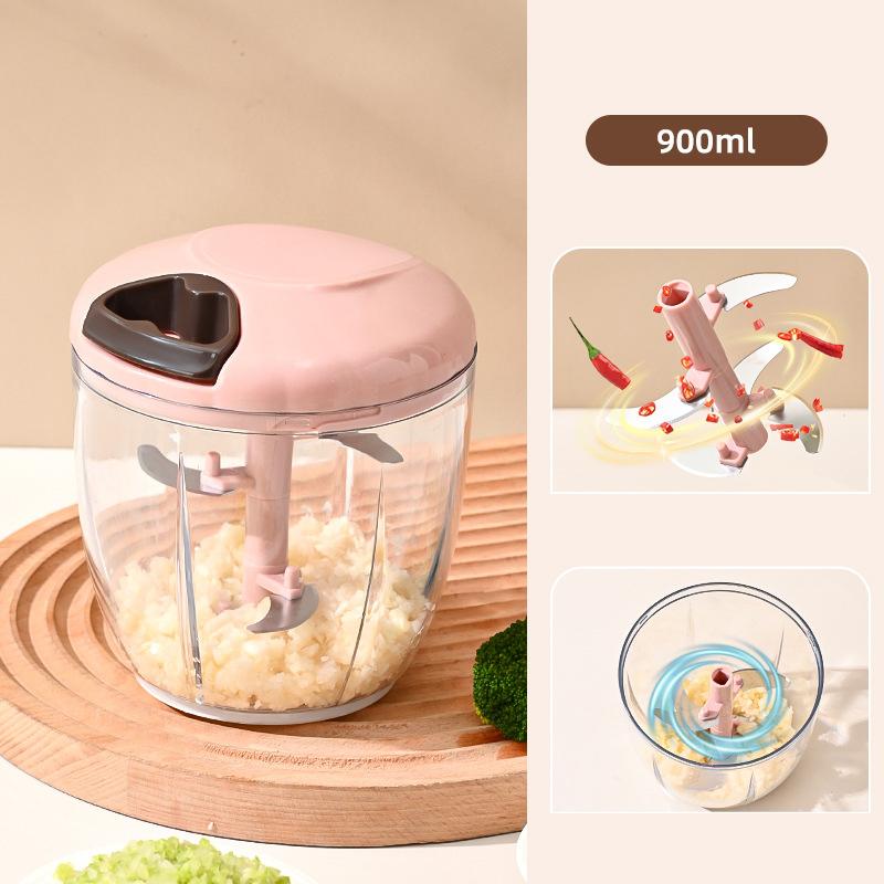 500/900 мл Ручная мясорубка Измельчитель чеснока Вращающаяся чеснокодавилка Измельчитель Овощерезка для лука Кухонные аксессуары для приготовления пищи