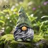 Waterproof Balcony Accents Colorful Hat Gnome Resin Statue, Faceless Dwarf Figurine with Wrinkled Hat, Holiday Garden Ornaments Ornament, Indoor