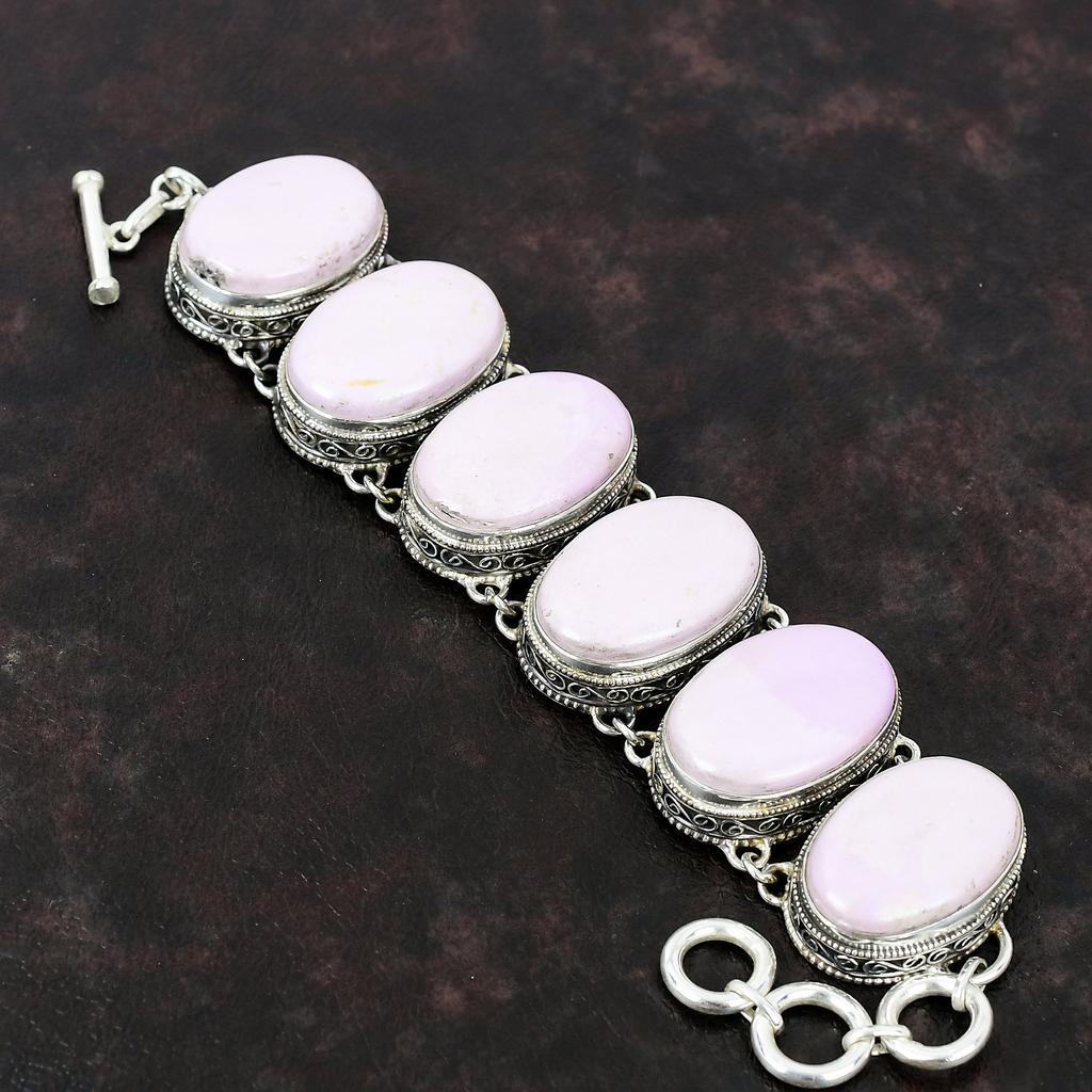 Браслет из драгоценного камня фосфосидерита, браслет из стерлингового серебра 925 пробы, дизайнерские ювелирные изделия, регулируемый браслет-цепочка, винтажный браслет ручной работы для подарка