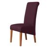 High Back Solid Color Chair Cover XL Size High Elasticity Smooth Fabric Chair Covers for Dining Room Kitchen Stretch Home Decor