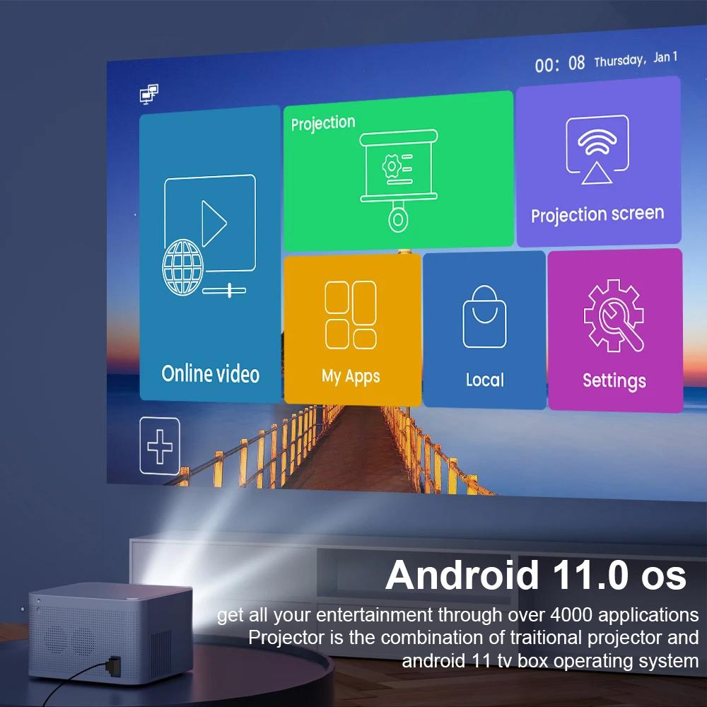 Проектор Magcubic 580ANSI Android11 ​​4K 1920*1080P Wi-Fi6 Голосовое управление AllwinnerH713 Электронный фокус BT5.0 Проектор для домашнего кинотеатра