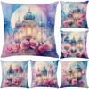 New Golden Moon Pillow Cover Retro Holiday Decoration Sofa Cushion Cover Bedroom Cushion