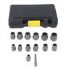 14PCS Bolt Nuts Extractor Socket Set Chrome Molybdenum Steel Stripped Lug Nut Remover for Removing Damaged Frozen Nuts