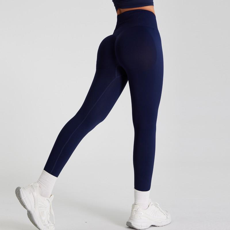Womens High-Waisted Seamless Yoga Leggings Tight Fit Running Pants Breathable Quick-Dry Sport Trousers