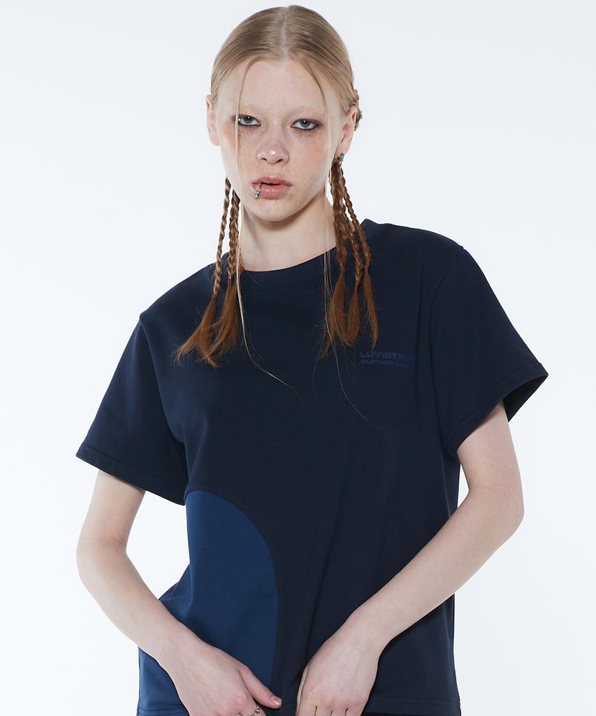 LUVISTRUE Basic Heart Set Up_Top(Navy)