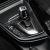 Car Gear Shift Panel Sticker Decal Carbon Fiber Trim fits for BMW F30 F31 F34 3GT F32 F33 F36 2012- Accessories - 330e NOT FIT (Black)