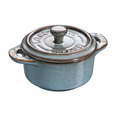 Staub Керамическая Мини-Кастрюля Круглая 10см (Античный сине-зеленый)