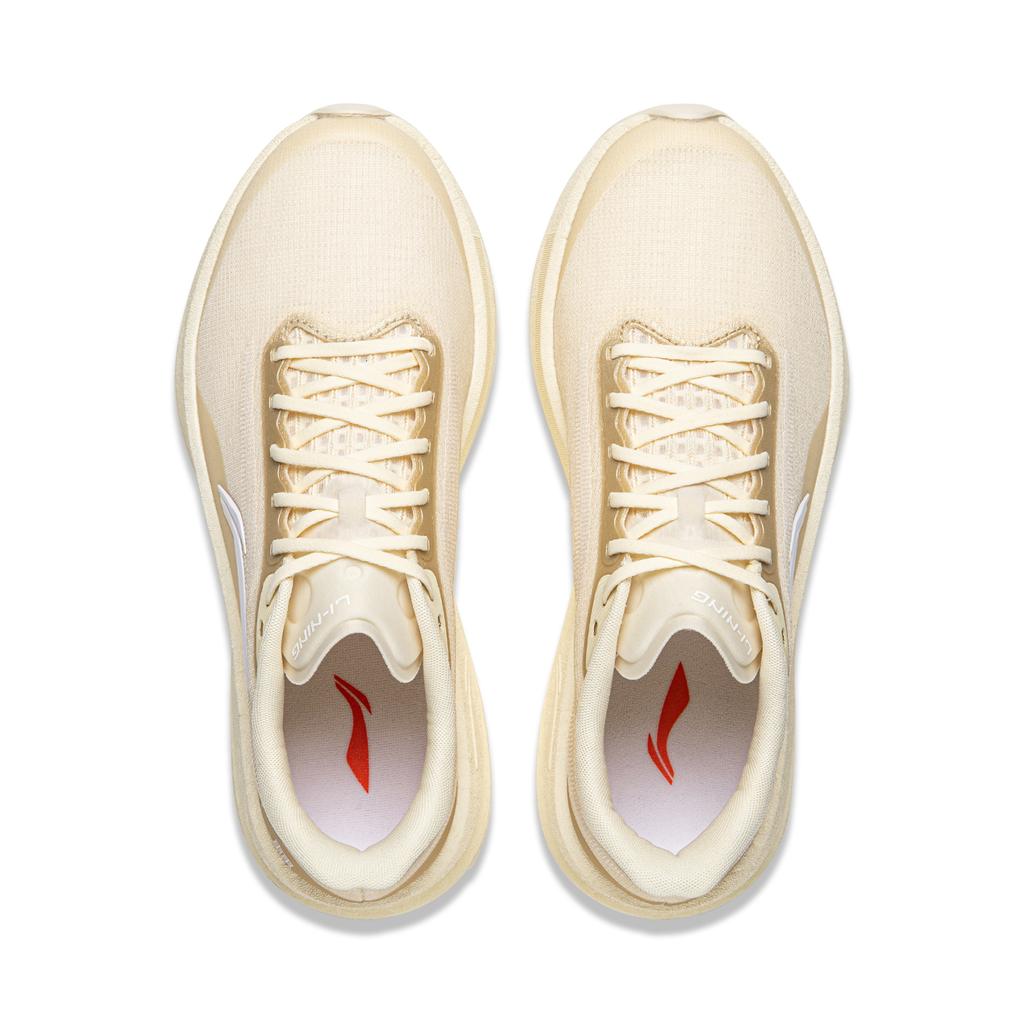 Li Ning Ultra Shadow Толстая подошва Увеличивающие рост Мягкие Дышащие Беговые кроссовки Детские Кроссовки Матовый Белый ARBW008-17