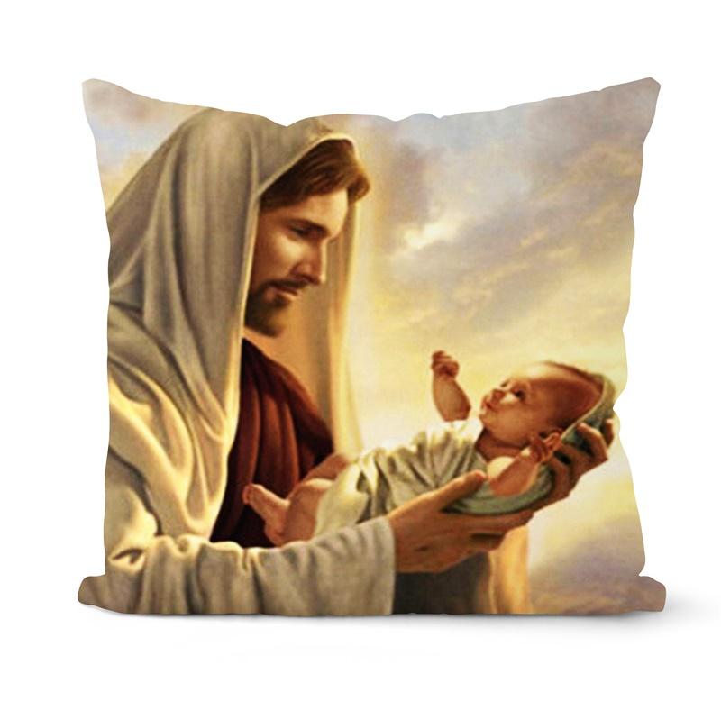 Домашний Декор Винтажный Иисус Угловая Наволочка Христианская Наволочка Домашний Диван Кресло Декор Наволочка