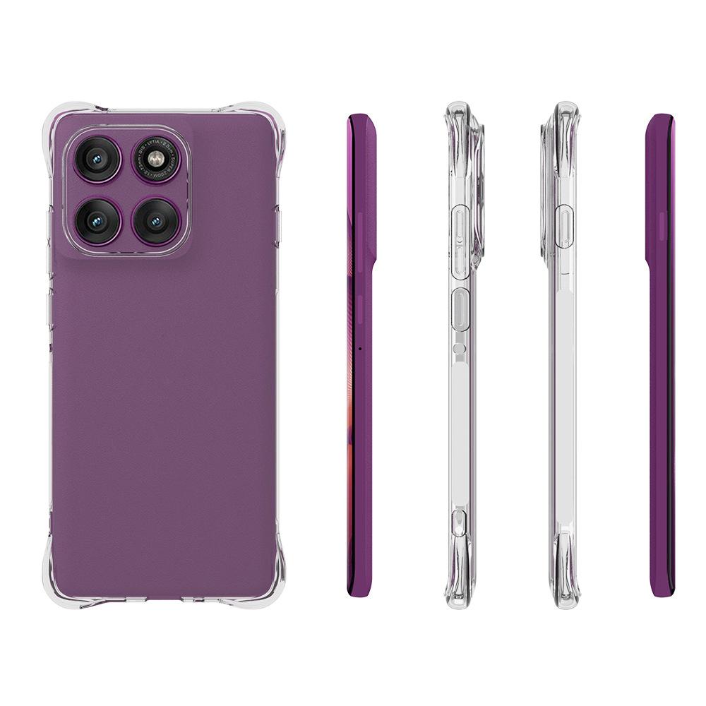 For Motorola Edge 60 Pro 5G TPU Case WANLONFENG WL2 Series 2.0mm Phone Cover with 2Pcs Tempered Glass Films