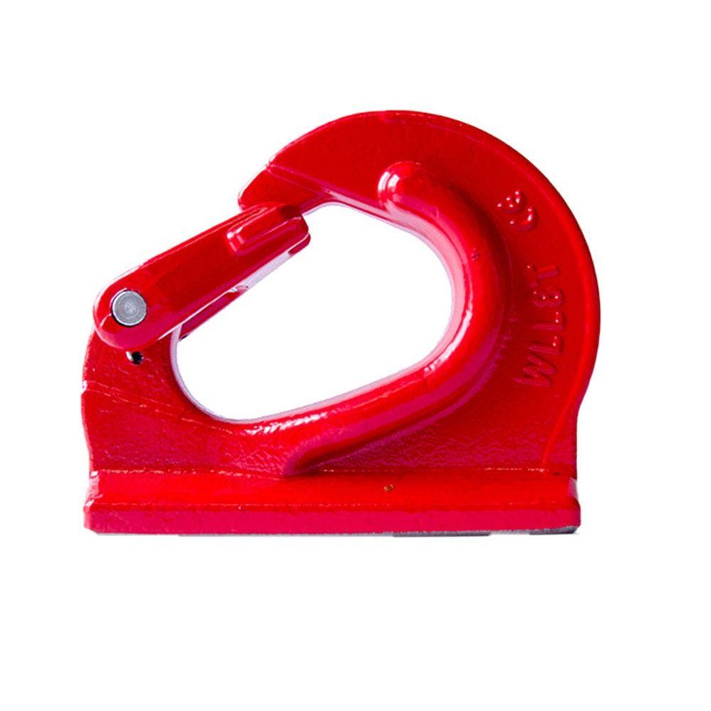 Red Heavy Duty Lifting Hook 2T Welding Hooks with Coating Wrecker Crane Tractor