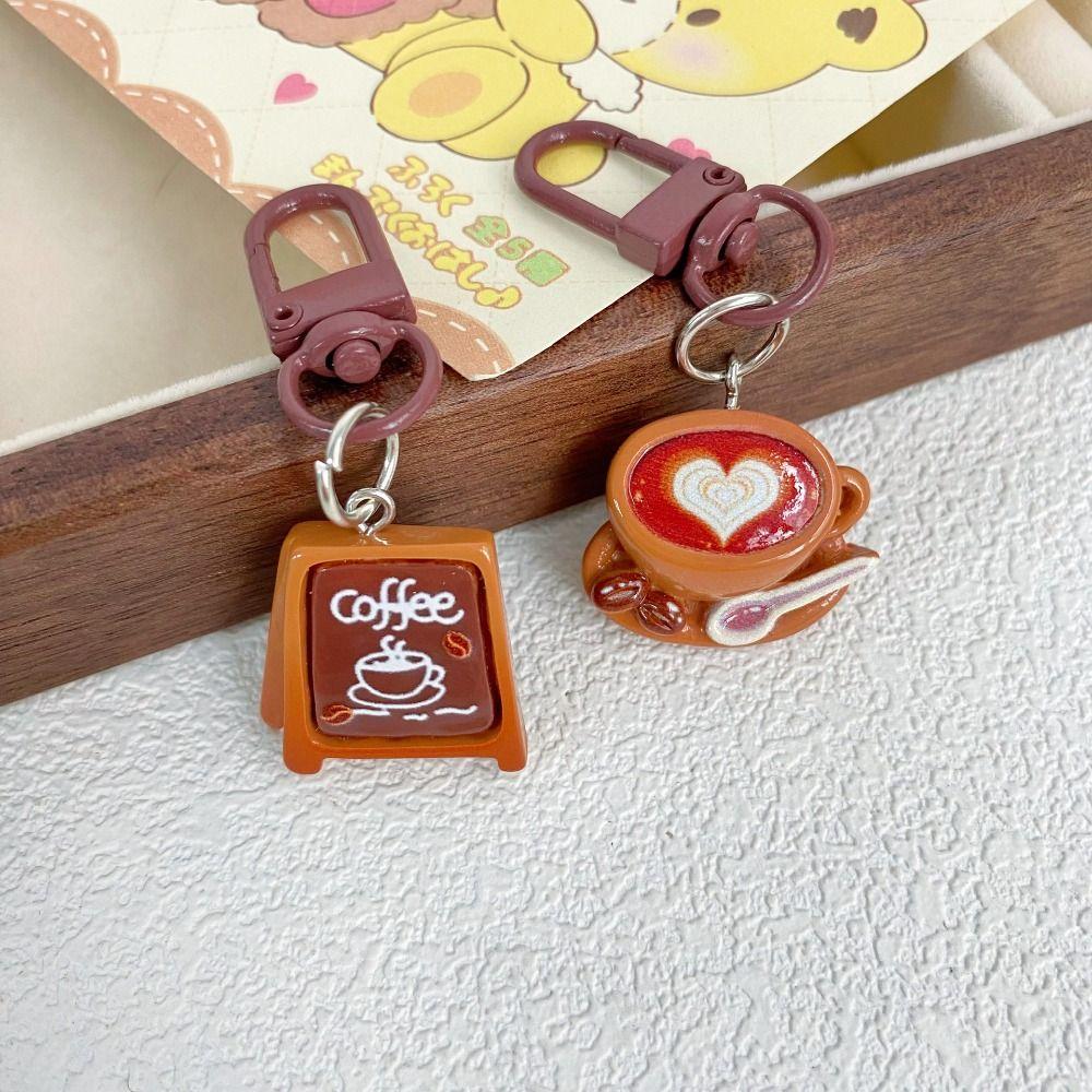 Ball Chain Cartoon Pendant Dog Coffee Shop Keychain Creative   Children