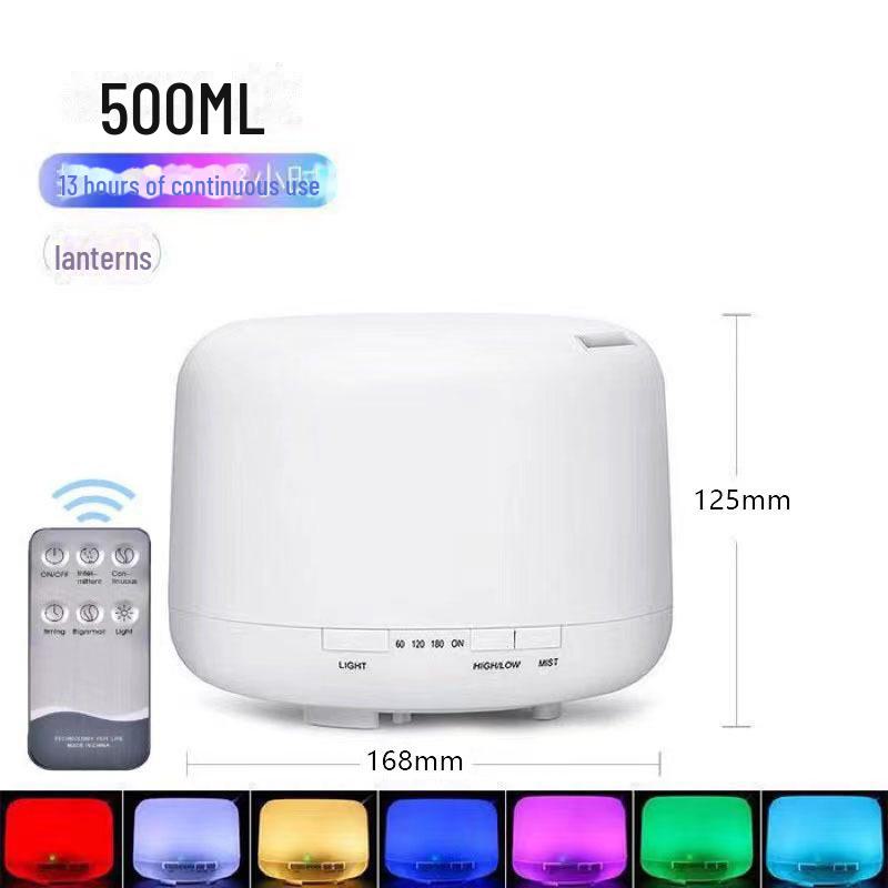 Ультразвуковой ароматерапевтический диффузор и увлажнитель воздуха MUJI объемом 500 мл с пультом дистанционного управления и лампой с эфирным маслом для дома или спальни.