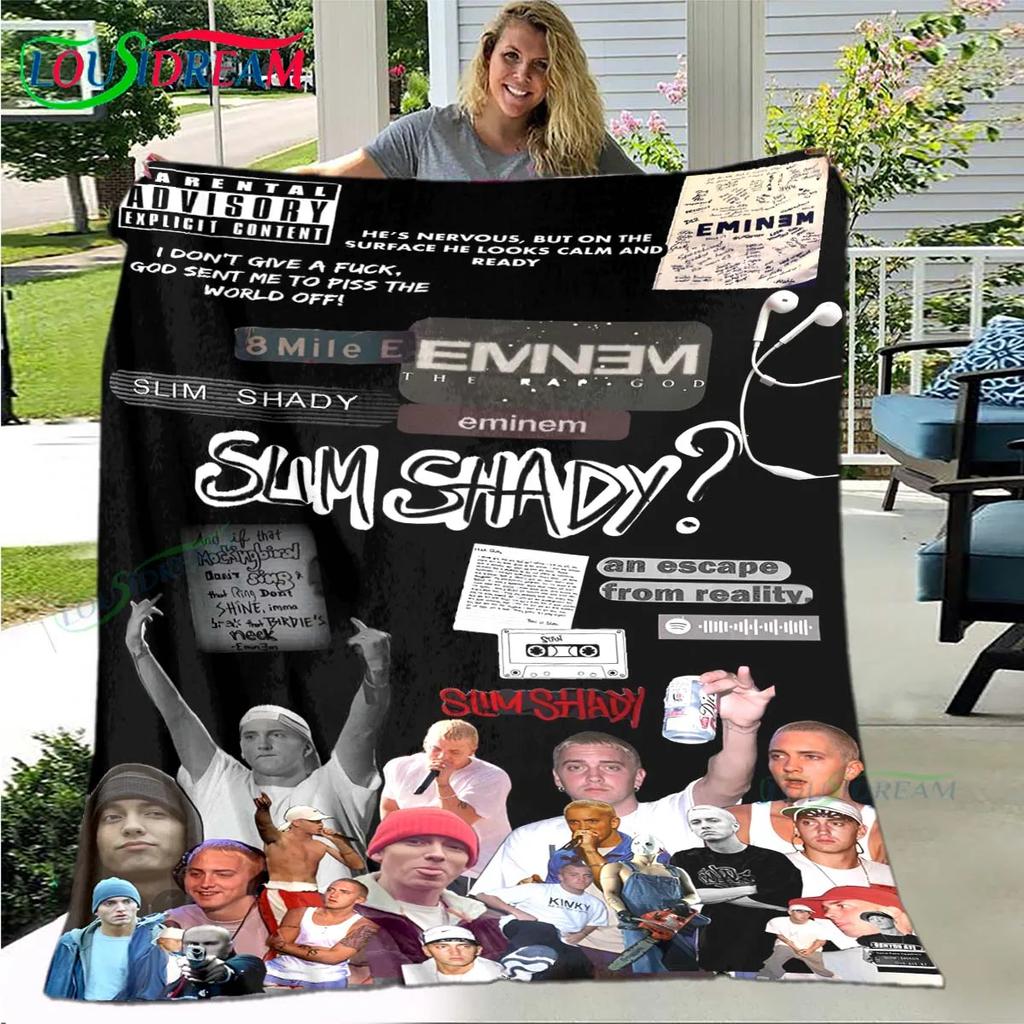 Поп-певец E-Eminem Плед, Фланелевый плед для дома, спальни, кровати, дивана, пикника, офиса, походов, отдыха, дневного сна, подарок на день рождения