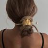 New Geometric Gold Silver Metal Hair Stick Women's Back Head Tray Ponytail Irregular Hairpin Hair Clip Headwear Accessories