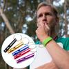 3Pcs Emergency Whistles Multifunction Super Loud Shrill Sound with Keychain Anodic Treatment Signaling Portable Outdoor Survival Whistles Keyrings
