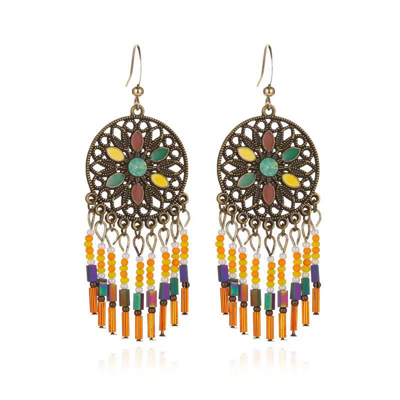 Bohemian Ethnic Tassel Earrings - Tribal Style for Holiday Travel Photography
