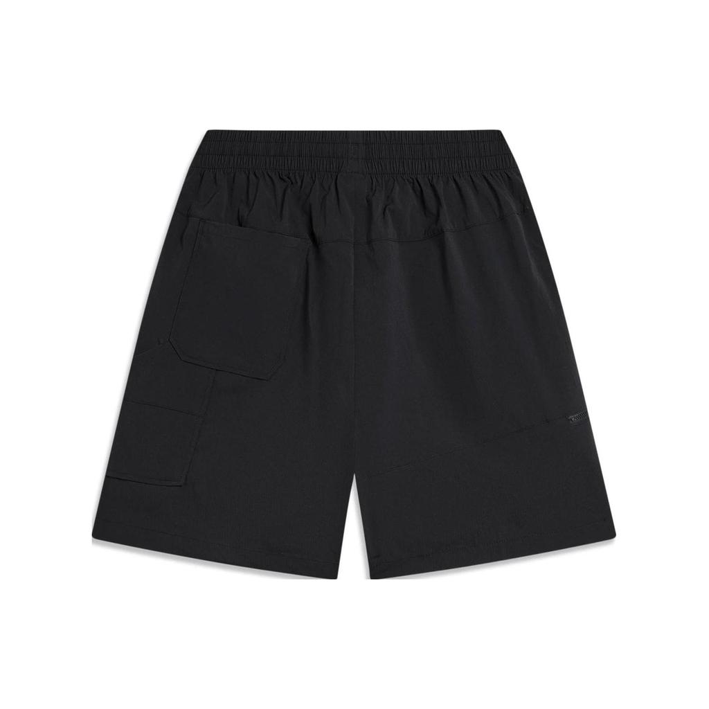 Li-Ning Китайская культурная серия с логотипом и принтом, свободные спортивные шорты, мужские штаны, черные AKST421-2