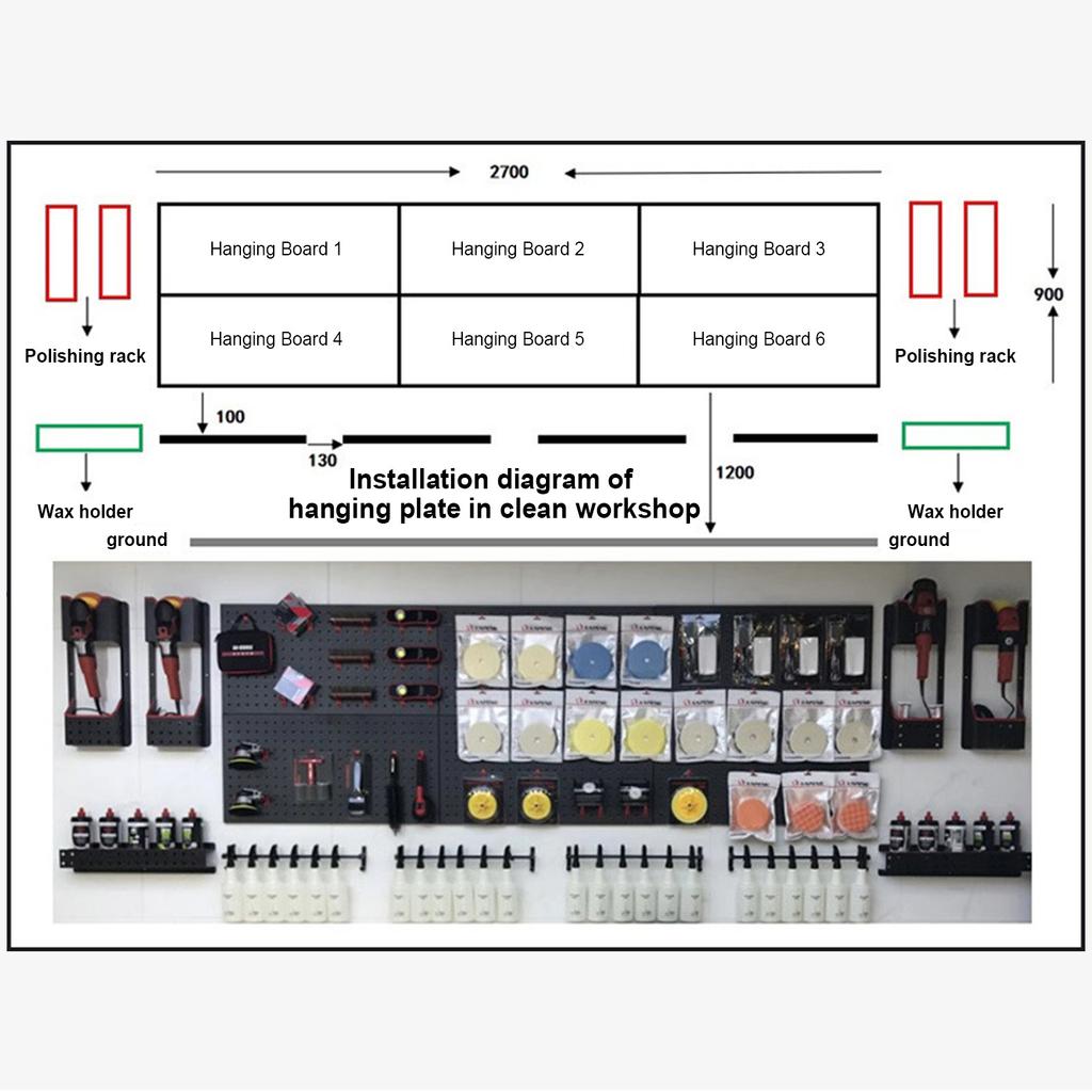 Держатель для полировального круга, настенное крепление, полировальное устройство для автомобиля, органайзер для полировки, стойка для хранения аксессуаров для автомагазина