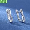 New 925 Sterling Silver Women Earrings Fashion Figure -Of -8 High Quality Zircon All -Match Pair Ear Studs Earring Jewelry Gift