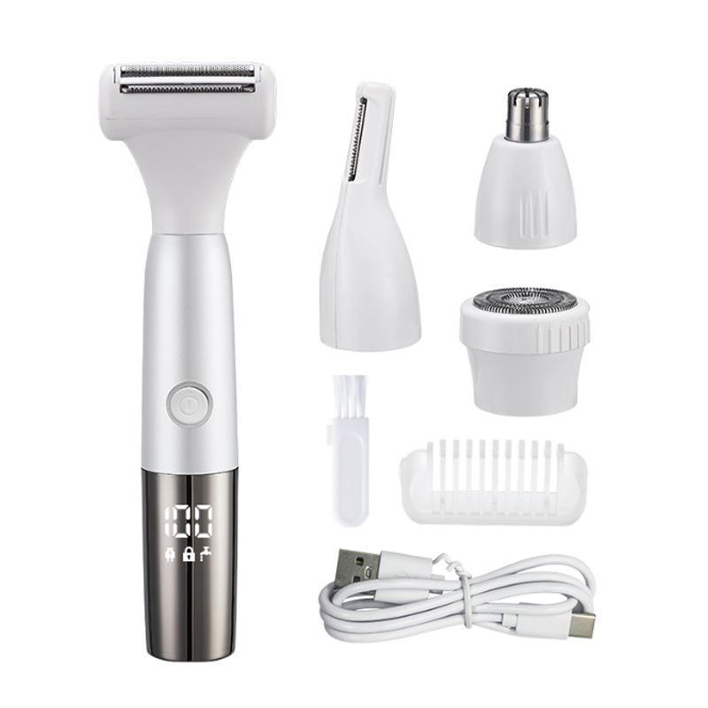 Многофункциональная женская электробритва с цифровым дисплеем для удаления волос в интимной зоне и подмышками