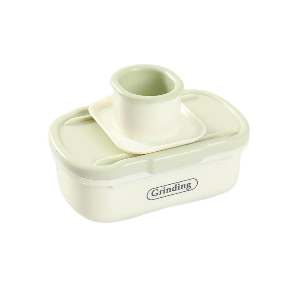 Manual Garlic Grinder 2 in 1 Plastic Ginger Grinding Grater with Hand Guard Mini Garlic Planer Baby Complementary Food