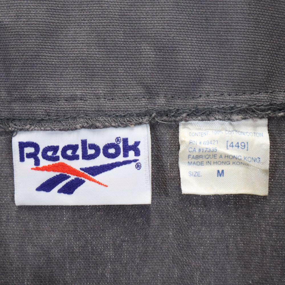 Reebok 90-е Старая бейсбольная куртка с коротким рукавом M Угольно-серая Мужская Б/У