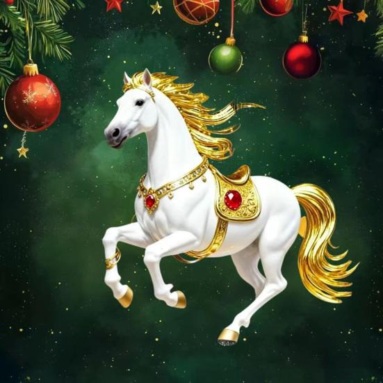 2D Плоская Лошадь Автомобильный Подвесной Орнамент Акриловая Лошадь Шарм для Зеркала Заднего Вида Праздничные Зимние Подвесные Аксессуары для Рождественской Елки Автомобильный Интерьер Стена Окно