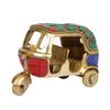 Brass Auto Rickshaw Multicolor Gemstone Handwork Statue Home Decor Fantasy Showpiece Gift.,7.6 X 6.4 Cm