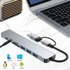8-in-2 USB 3.0 HUB USB C HUB 4K HDMI Adapter with RJ45 SD/TF High Speed Transmission Splitter TYPE-C HUB For MacBook Computer