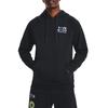 Under Armour Повышенные толстовки мужские черные с капюшоном умеренные обычные 1373844-001