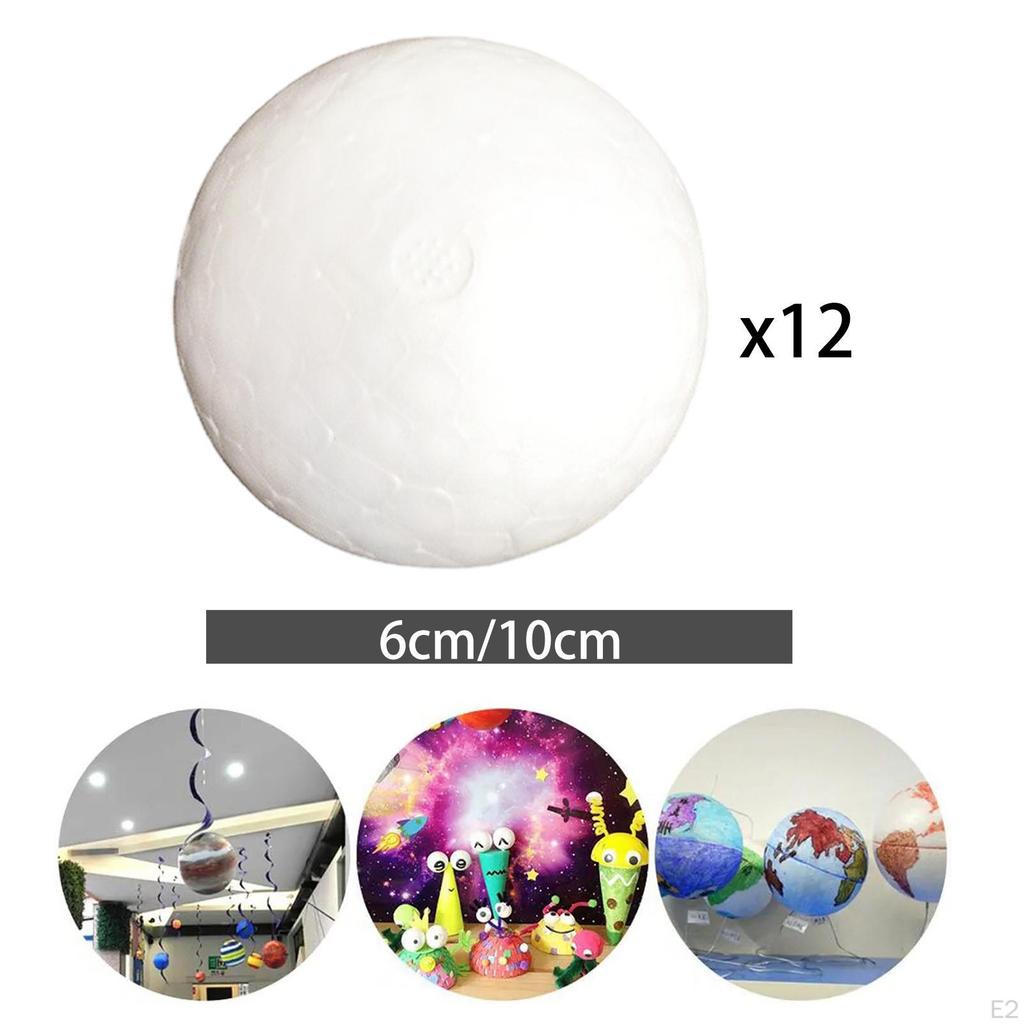 12 Pieces Craft Foam Balls Decoration Pendant Ornament Christmas Baubles for Household School