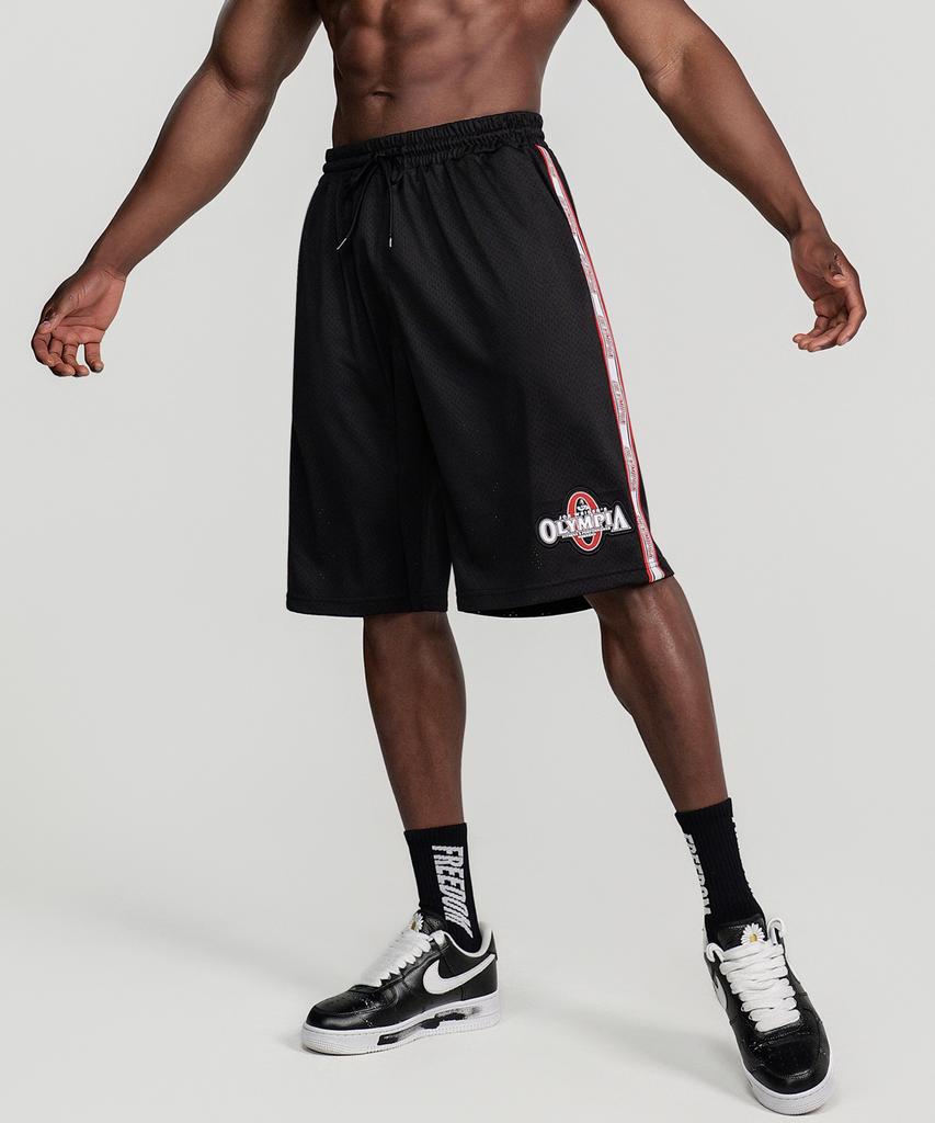 FREEDOM Olympia Lettering All Mesh Bermuda Shorts (Black)
