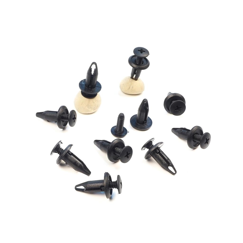 ECF5078 10 Pieces Push-Type Retainer Fastener Fixing Clips for Ford Focus Mondeo Transit Ka Connect Custom W703243-S300 1060989