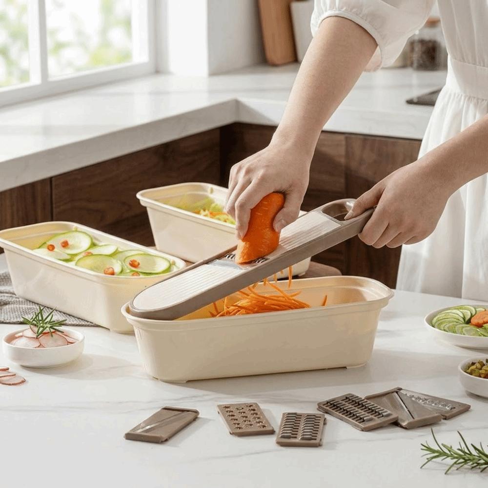 Manual Vegetable Cutter with Hand Protector Vegetable Slice Efficient Cucumber Slicer  Home Cooking