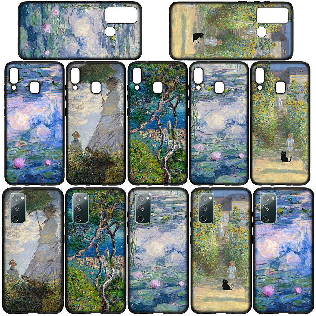 Cover for iPhone 17 16 15 Xiaomi Poco Redmi Note 14 13 12 11 Pro 16e Samsung Galaxy S25 S24 S23 OPPO Huawei Claude Monet Waterlily Cat Art Phone Case