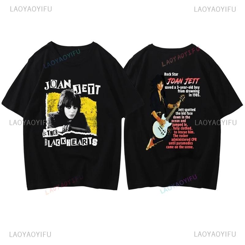 Vintage Rock Queen Joan Jett Printed T-shirt Top Summer Trend Short Sleeve Unisex Shirt Graphic Oversized T-shirt